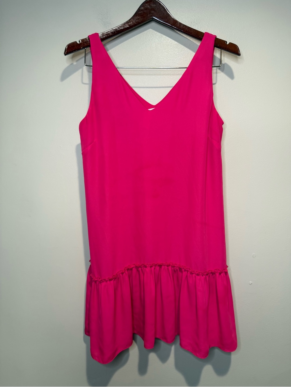 Amanda Uprichard Mini Dress v-neck hot pink